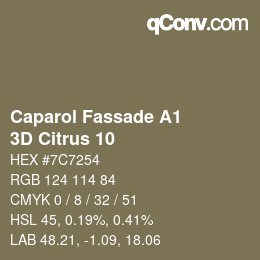 カラーコード: Caparol Fassade A1 - 3D Citrus 10 | qconv.com