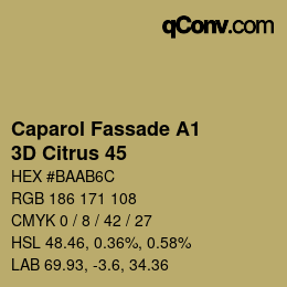 Color code: Caparol Fassade A1 - 3D Citrus 45 | qconv.com