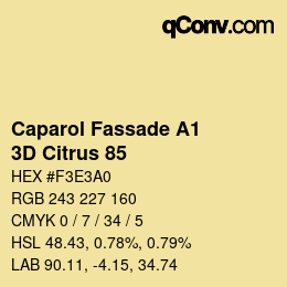 Farbcode: Caparol Fassade A1 - 3D Citrus 85 | qconv.com