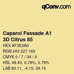 Color code: Caparol Fassade A1 - 3D Citrus 85 | qconv.com