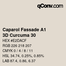 Color code: Caparol Fassade A1 - 3D Curcuma 30 | qconv.com