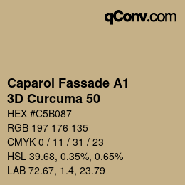 Color code: Caparol Fassade A1 - 3D Curcuma 50 | qconv.com