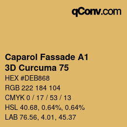 Color code: Caparol Fassade A1 - 3D Curcuma 75 | qconv.com