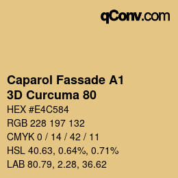 Color code: Caparol Fassade A1 - 3D Curcuma 80 | qconv.com