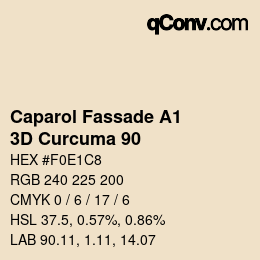 カラーコード: Caparol Fassade A1 - 3D Curcuma 90 | qconv.com