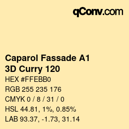 Code couleur: Caparol Fassade A1 - 3D Curry 120 | qconv.com