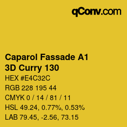 Color code: Caparol Fassade A1 - 3D Curry 130 | qconv.com
