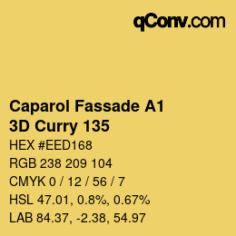 Farbcode: Caparol Fassade A1 - 3D Curry 135 | qconv.com