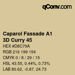 Color code: Caparol Fassade A1 - 3D Curry 45 | qconv.com