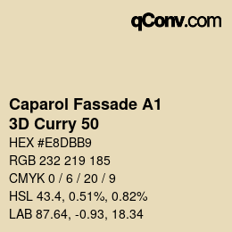 Color code: Caparol Fassade A1 - 3D Curry 50 | qconv.com