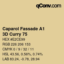 Farbcode: Caparol Fassade A1 - 3D Curry 75 | qconv.com