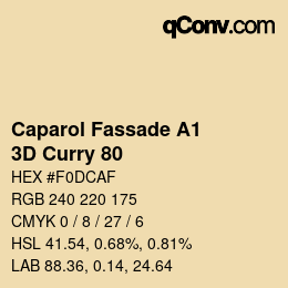 Color code: Caparol Fassade A1 - 3D Curry 80 | qconv.com