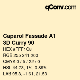 カラーコード: Caparol Fassade A1 - 3D Curry 90 | qconv.com