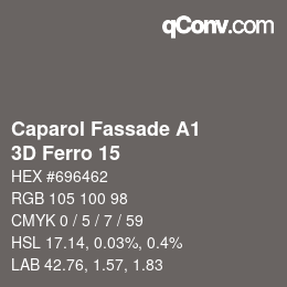 Código de color: Caparol Fassade A1 - 3D Ferro 15 | qconv.com