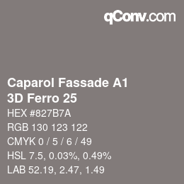 Código de color: Caparol Fassade A1 - 3D Ferro 25 | qconv.com