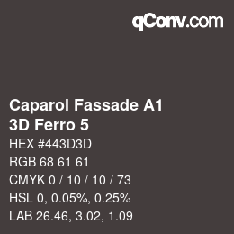 Código de color: Caparol Fassade A1 - 3D Ferro 5 | qconv.com