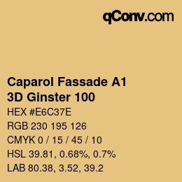 Farbcode: Caparol Fassade A1 - 3D Ginster 100 | qconv.com