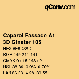 カラーコード: Caparol Fassade A1 - 3D Ginster 105 | qconv.com