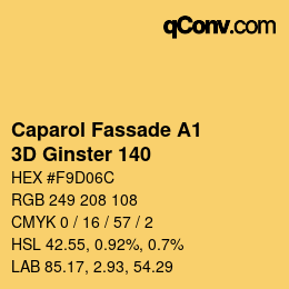 Color code: Caparol Fassade A1 - 3D Ginster 140 | qconv.com