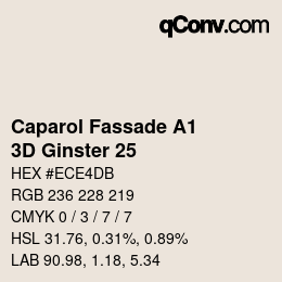 カラーコード: Caparol Fassade A1 - 3D Ginster 25 | qconv.com