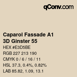 Color code: Caparol Fassade A1 - 3D Ginster 55 | qconv.com
