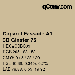 Color code: Caparol Fassade A1 - 3D Ginster 75 | qconv.com
