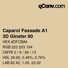 カラーコード: Caparol Fassade A1 - 3D Ginster 80 | qconv.com
