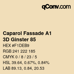 カラーコード: Caparol Fassade A1 - 3D Ginster 85 | qconv.com