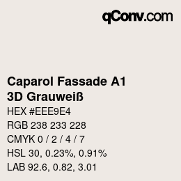 Color code: Caparol Fassade A1 - 3D Grauweiß | qconv.com