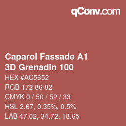 Color code: Caparol Fassade A1 - 3D Grenadin 100 | qconv.com