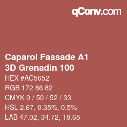 Code couleur: Caparol Fassade A1 - 3D Grenadin 100 | qconv.com