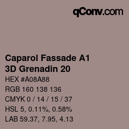 カラーコード: Caparol Fassade A1 - 3D Grenadin 20 | qconv.com