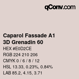 カラーコード: Caparol Fassade A1 - 3D Grenadin 60 | qconv.com