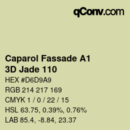 カラーコード: Caparol Fassade A1 - 3D Jade 110 | qconv.com