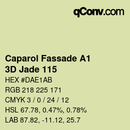 カラーコード: Caparol Fassade A1 - 3D Jade 115 | qconv.com