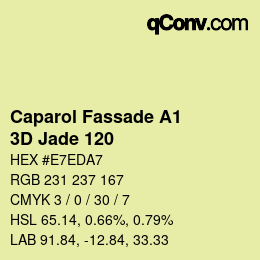 Farbcode: Caparol Fassade A1 - 3D Jade 120 | qconv.com