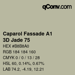 カラーコード: Caparol Fassade A1 - 3D Jade 75 | qconv.com