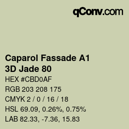Color code: Caparol Fassade A1 - 3D Jade 80 | qconv.com