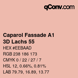 Farbcode: Caparol Fassade A1 - 3D Lachs 55 | qconv.com