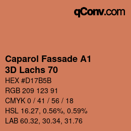 カラーコード: Caparol Fassade A1 - 3D Lachs 70 | qconv.com