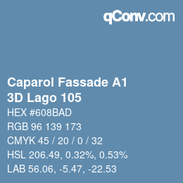 Código de color: Caparol Fassade A1 - 3D Lago 105 | qconv.com