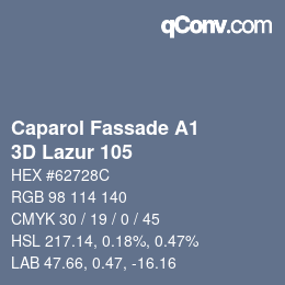 Color code: Caparol Fassade A1 - 3D Lazur 105 | qconv.com