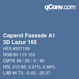 カラーコード: Caparol Fassade A1 - 3D Lazur 165 | qconv.com