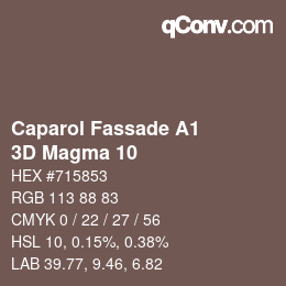 カラーコード: Caparol Fassade A1 - 3D Magma 10 | qconv.com