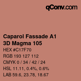 Farbcode: Caparol Fassade A1 - 3D Magma 105 | qconv.com