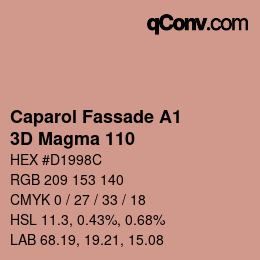 カラーコード: Caparol Fassade A1 - 3D Magma 110 | qconv.com