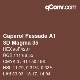 カラーコード: Caparol Fassade A1 - 3D Magma 35 | qconv.com