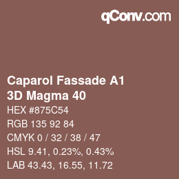 Farbcode: Caparol Fassade A1 - 3D Magma 40 | qconv.com