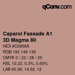 カラーコード: Caparol Fassade A1 - 3D Magma 80 | qconv.com