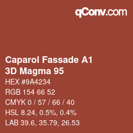 Código de color: Caparol Fassade A1 - 3D Magma 95 | qconv.com